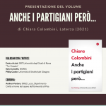 Presentazione di “Anche i partigiani però…” di Chiara Colombini – 14 aprile 2021 Eventi