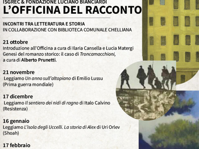 Nuovo progetto didattico – L’Officina del racconto. Incontri tra letteratura e storia