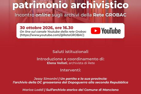 ALLA SCOPERTA DEL NOSTRO PATRIMONIO ARCHIVISTICO – Incontro on line della rete Grobac