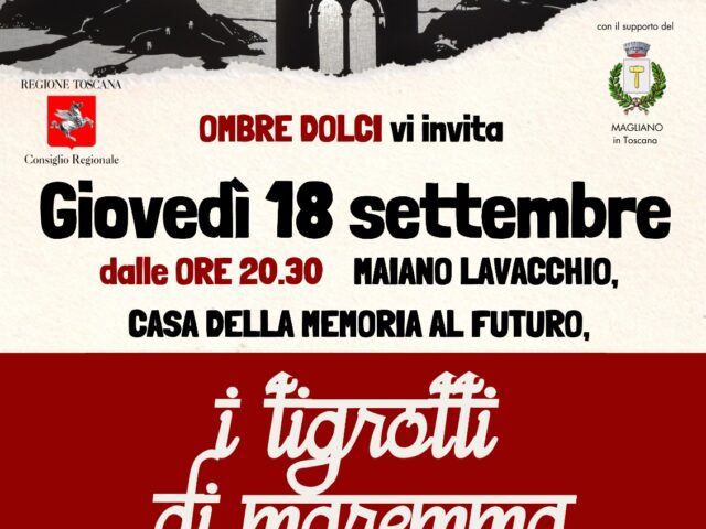 18 settembre, “All’ombra dei Tigrotti di Maremma” a Maiano Lavacchio